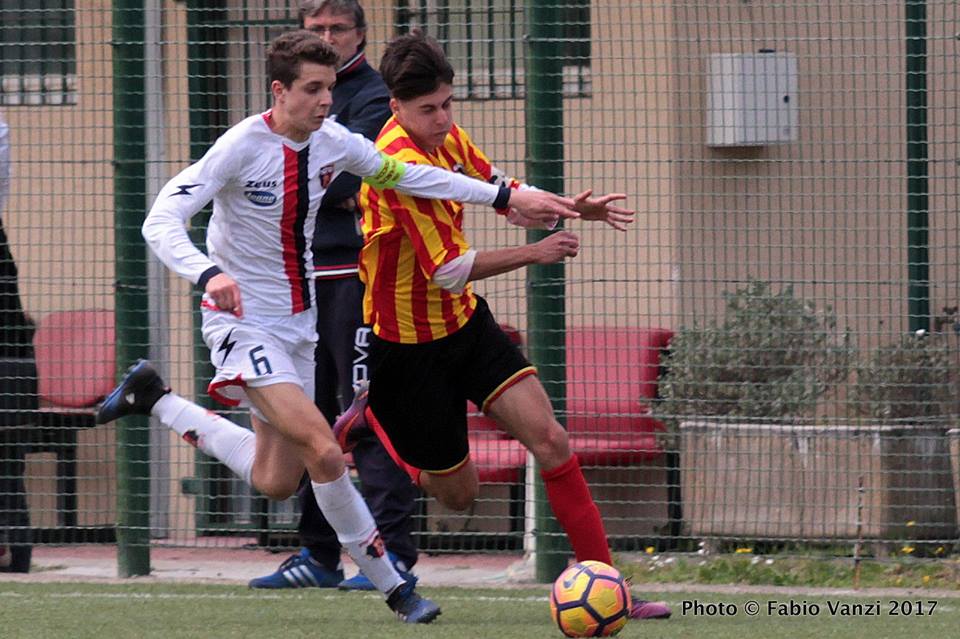  Marangon, autore del gol, con la maglia della Cattolica Virtus